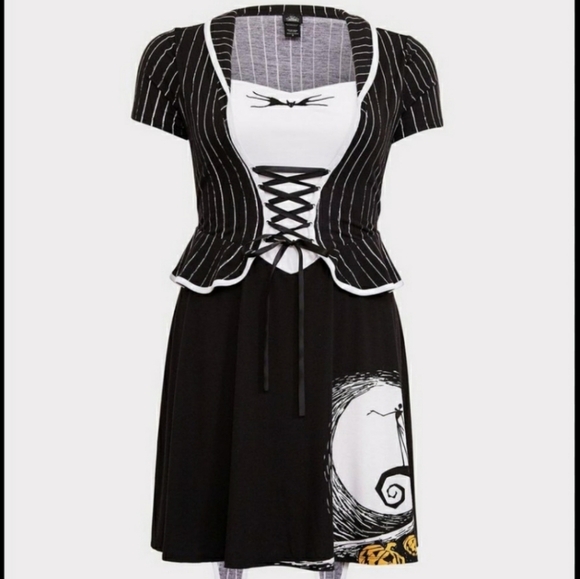 Nightmare Before XMAS Jack Skellington Skater Goth Dress size SM - Picture 8 of 8